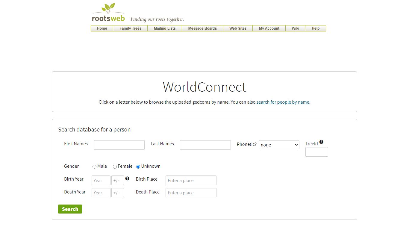 Search for person - RootsWeb